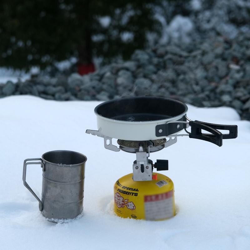 Windproof Camping Gas Stove Foldable Backpack Electronic Stove Head Outdoor Cooking Picnic