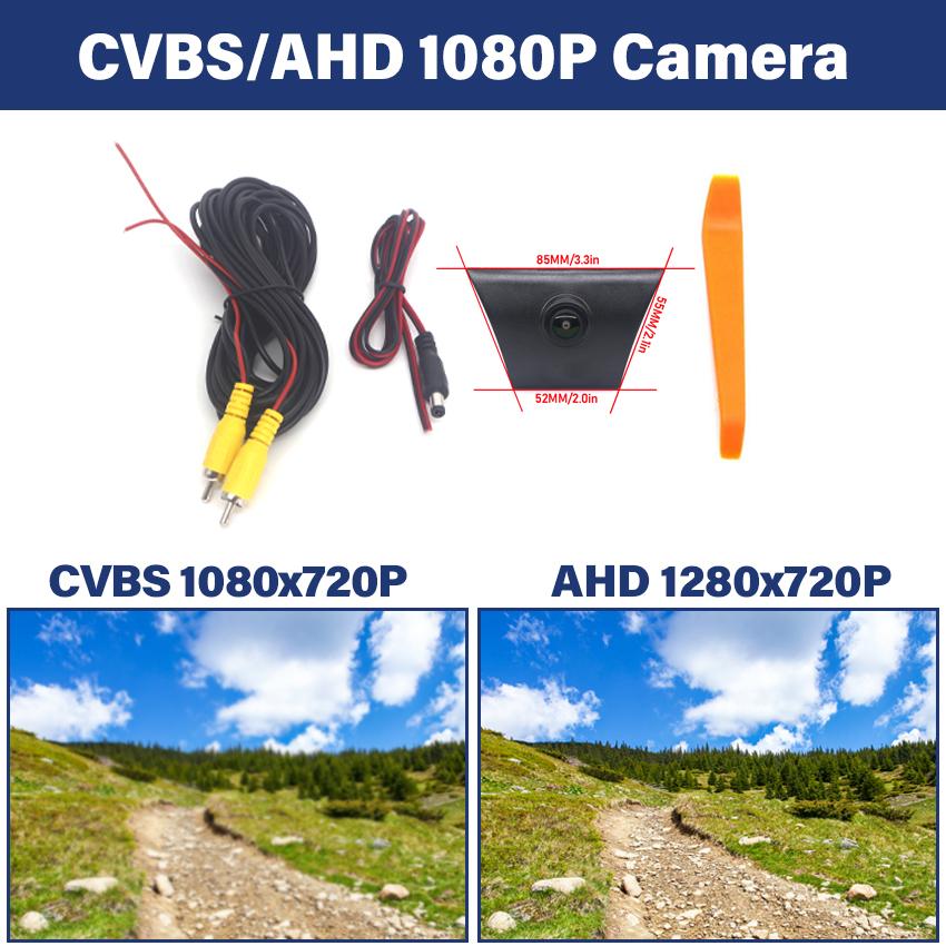 

AHD 1080P Fisheye CCD Автомобильная камера переднего вида для парковки с положительным логотипом для Ford Kuga Escape 2013 2014 2015 2016 2017 2018 2019 AHD 1280x720P