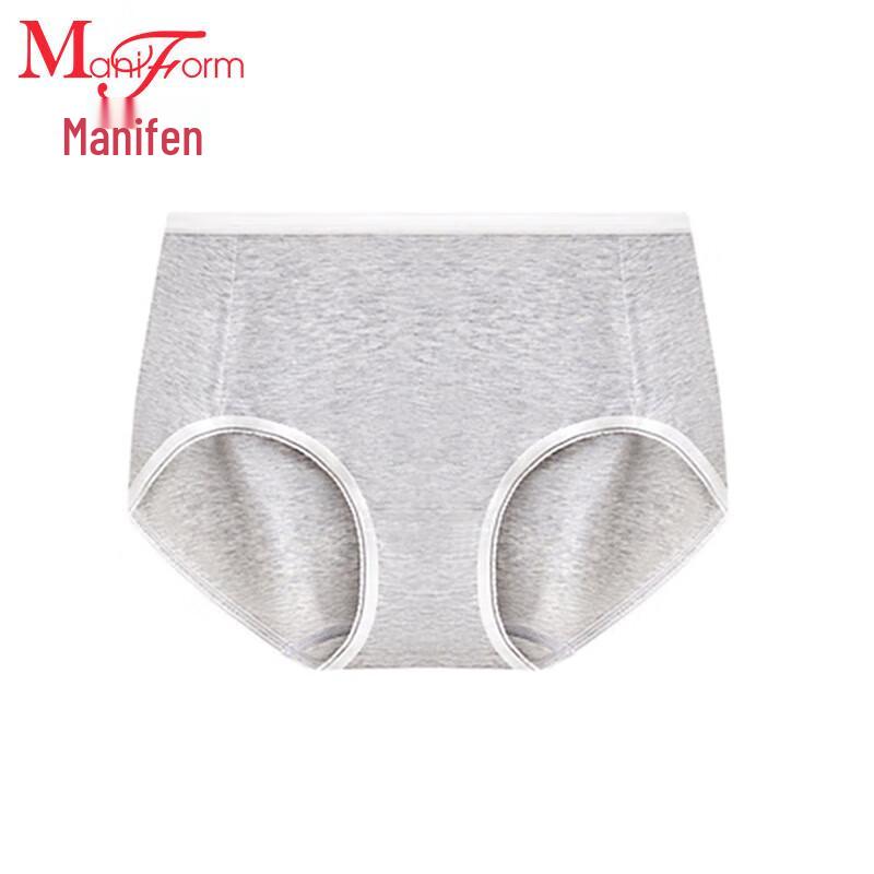 Manifen Women's Mid-Waist Seamless Cotton Briefs