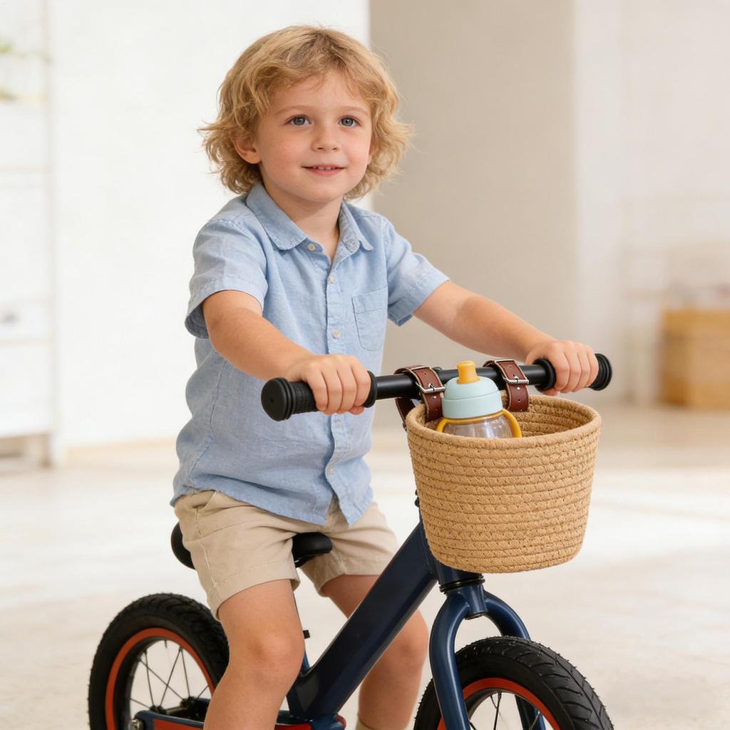 Kids Bike Basket Scooter Front Handlebar Bag Cute Bicycle Front Handlebar Basket For Boys Children Youth Teens Cycling Outdoor