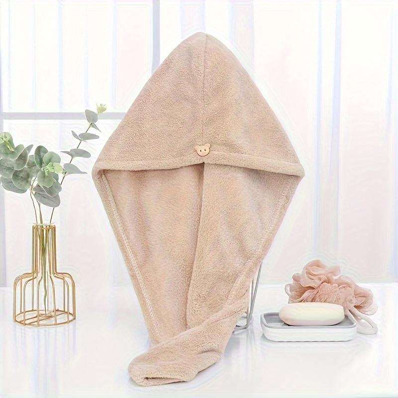

1Pcs Women s Quick-Dry Microfiber Towel Wrap-Super Absorbent,Thick Soft-Perfect for Hair Drying and Shower Use,Hair Drying Cap кофейный