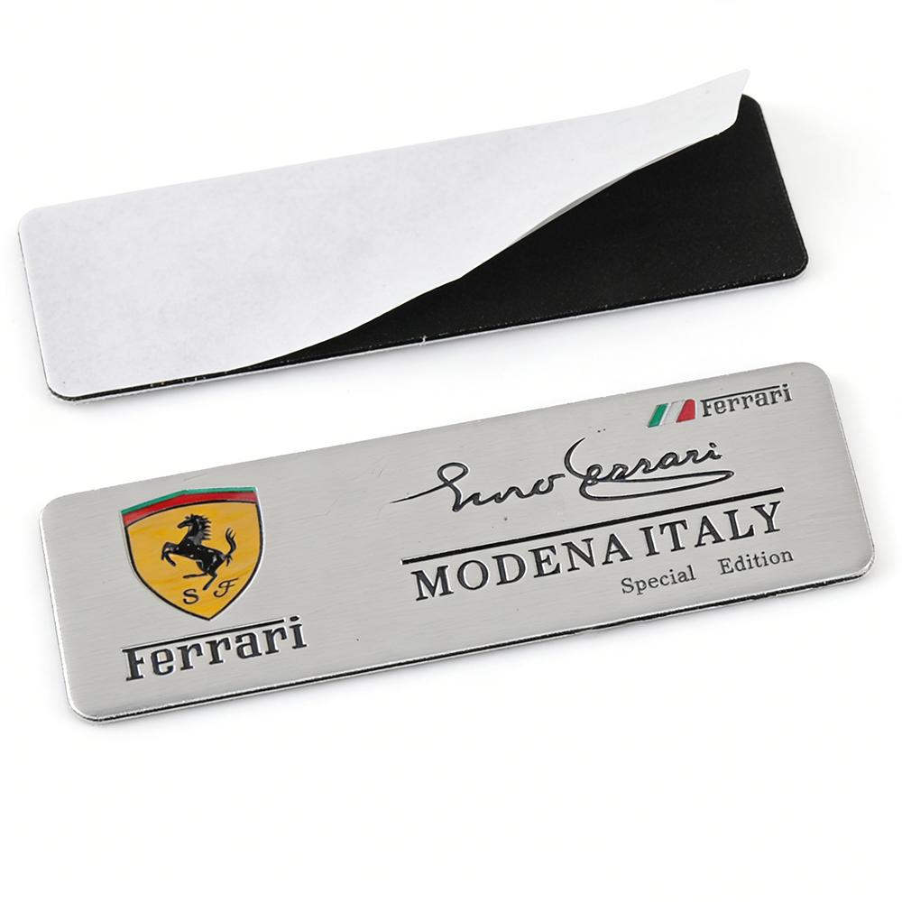 For Ferrari 458 488 SF90 Stradale SF90Spider 296 GTB 296 GTS Aluminum Car Styling Body Trunk Sticker Badge Decor Accessories ZX2