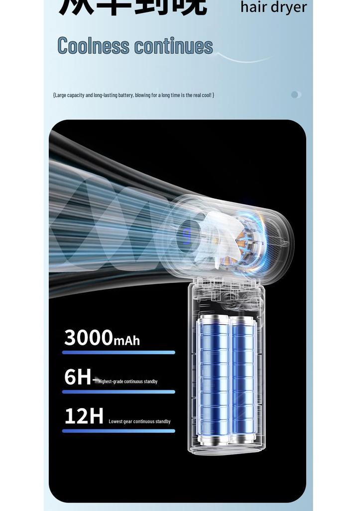 Portable Handheld Turbine Mini Fan with Semiconductor Ice Cooling