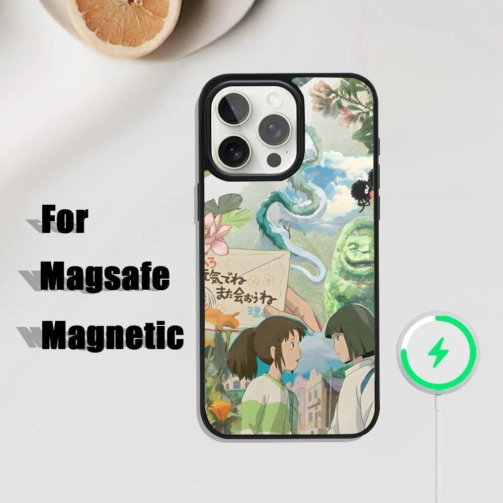 

S-Spiriteds-Flower-A-Away Phone Case For iPhone 17,16,15,14,13,12,11,Pro,Max,Plus,Mini,SE4,E Magnetic Magsafe Wireless Charging iPhone15plus
