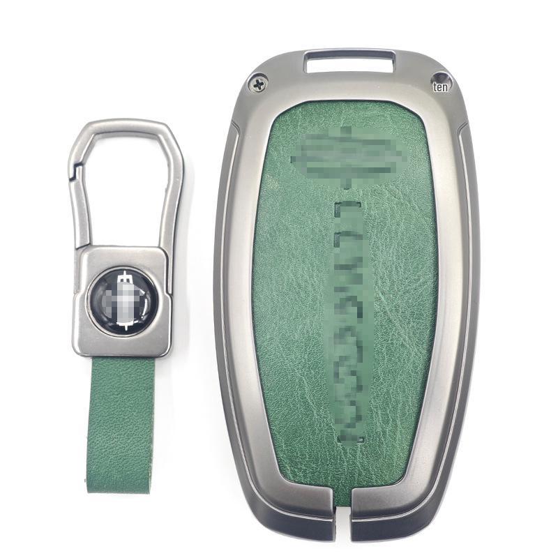 Genuine Leather Alloy Car Key Case for Voyager, Adventurer, Aviator Models