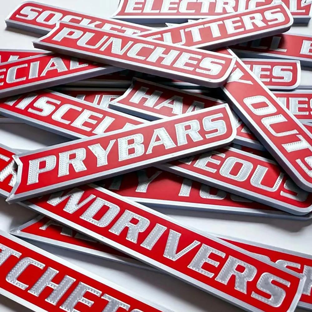 12 Pack Magnetic Toolbox Labels 3D-Printed Reusable Tool Box Organizing Accessories General Purpose