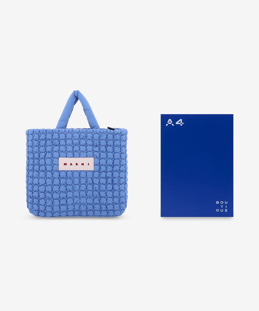 Marni Square Logo Tote Bag - Irish Blue / Bmmp0131U5P856200B50