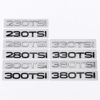 Car Rear Trunk Letters Badge 280TSI 300TSI 330TSI 380TSI Sticker for Golf Lavida Santana Touran Passat B5 Scirocco
