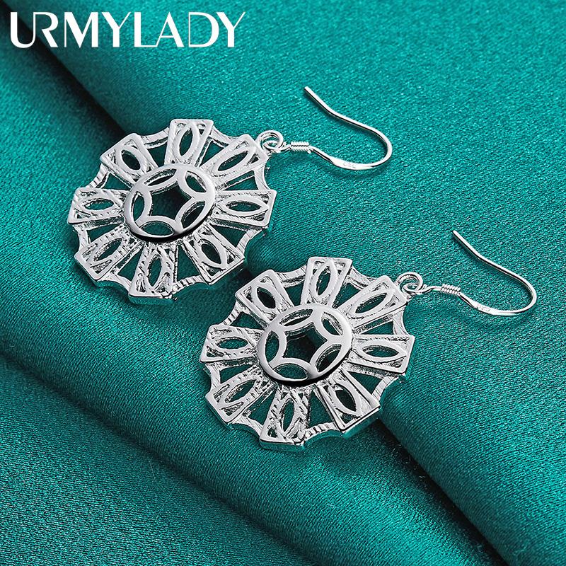 925 Sterling Silber Blumenohrringe für Damen Modeschmuck