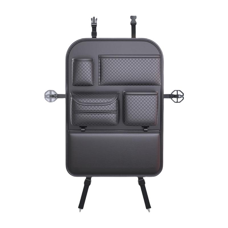 Automotive Back Pocket Multiple Compartment Storage Bag Multifunctional Backseat Pocket Kick Mat Seat Back Organizer