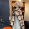 Autumn and winter new warm thickened scarf men's and women's casual versatile color plaid scarf tide