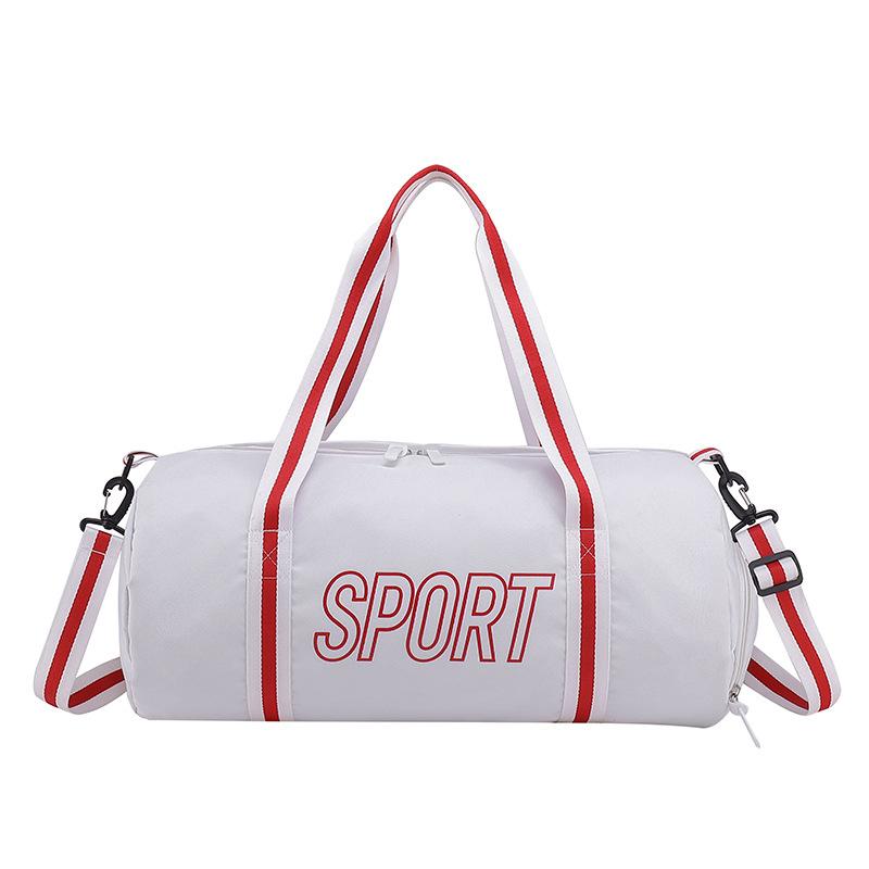 

Fitness training bag trendy cool large capacity travel bag casual portable shoulder messenger bag luggage bag белый