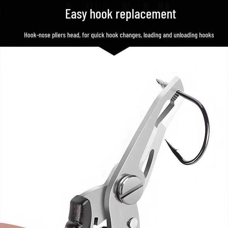 Multifunctional Stainless Steel Fishing Tool: Scissors, Hook Remover, Lure Pliers, and Split Ring Opener