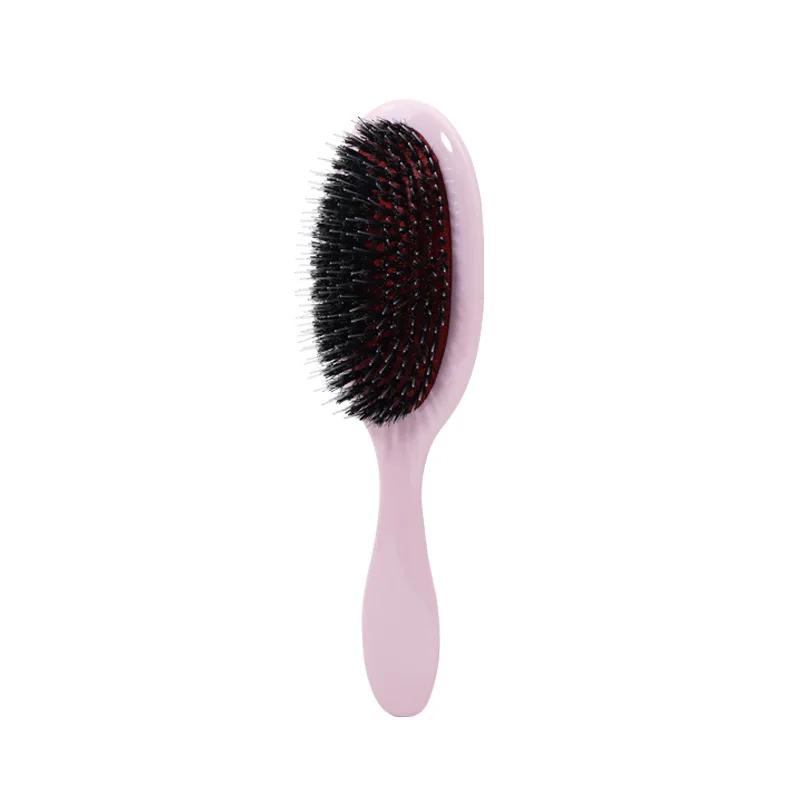 Salon Boar Bristle Hair Extension Brush Hairdressing Detangling Brush Combs Head Scalp Massager Brush Comb Anti Static Hair Comb