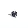 50pcs/lot Black Acrylic Alphabet Beads Square A-Z Letter Loose Spacer Beads for Jewelry Making DIY Bracelet Handmade Supplies