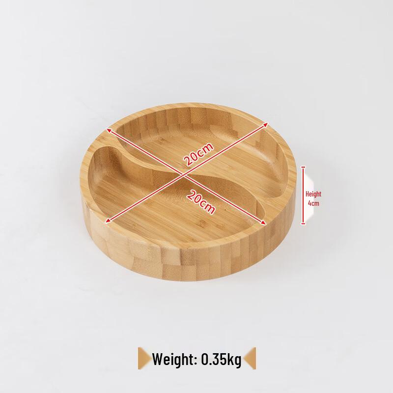 Bamboo Dried Fruit and Snack Plate 20x20x4cm