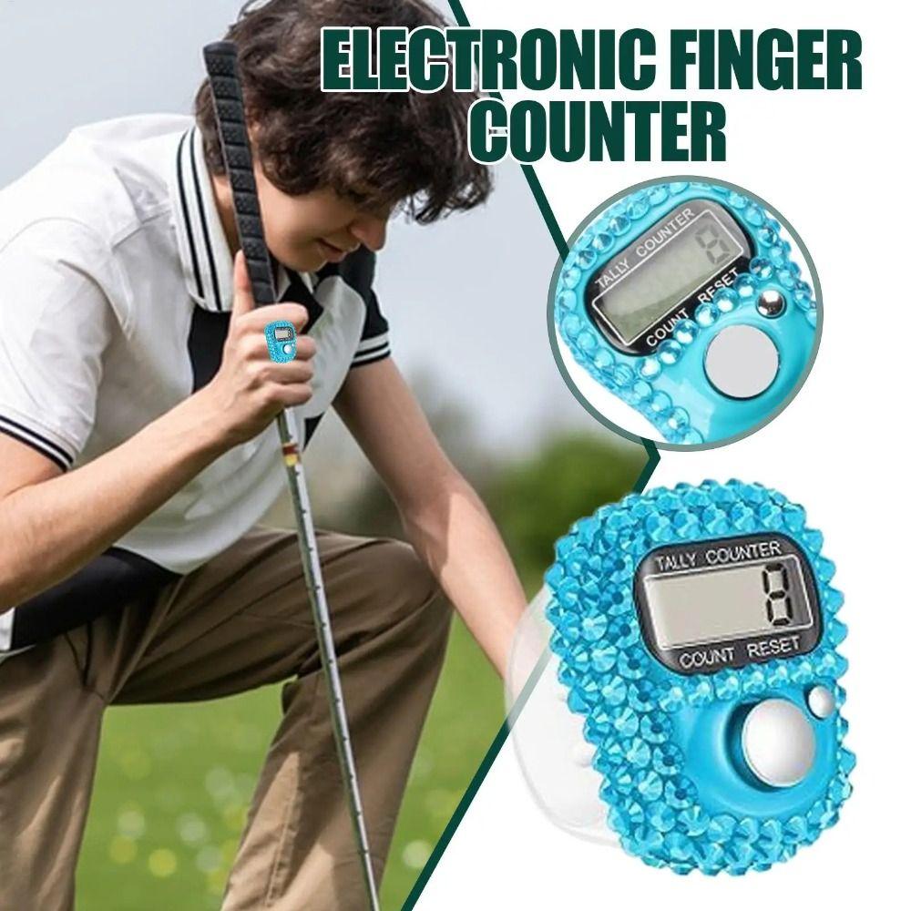 Diamond Decor Ring Counter Adjustable Strap Finger Tally Counter  Inventory Count