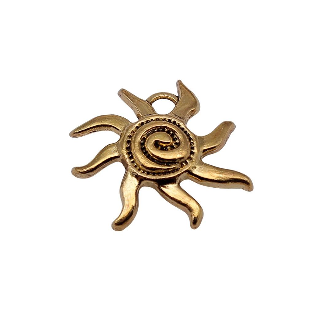 Sun And Moon Face Charms Multi Color Alloy Pendants For Celestial Themed Jewelry
