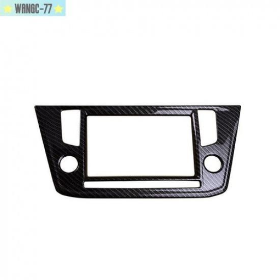ABS Carbon Fiber Console Navigation Frame Trim For Volkswagen Tiguan 2017-