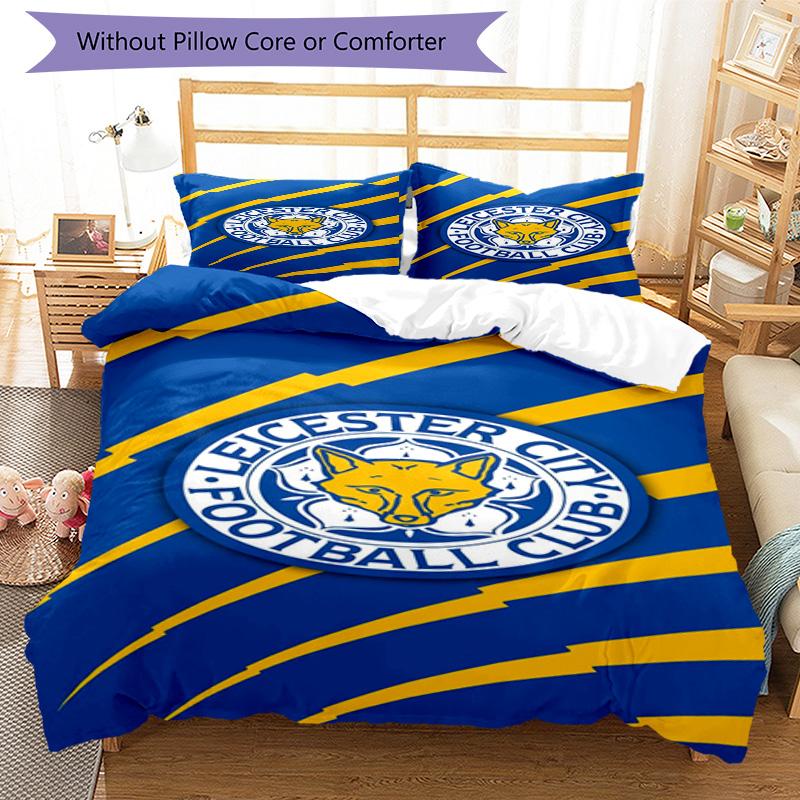 City Football Club Printed Pattern Duvet Cover Set – includes 1 duvet cover and 2 matching pillowcases Bedroom decor Christmas gifts