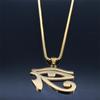 Collane con Catena Occhi Egizi in Acciaio Inossidabile Uomo Statement Mitologia Occhio di Ra Horus Simbolo Collana Gioielli bijoux femme N4540