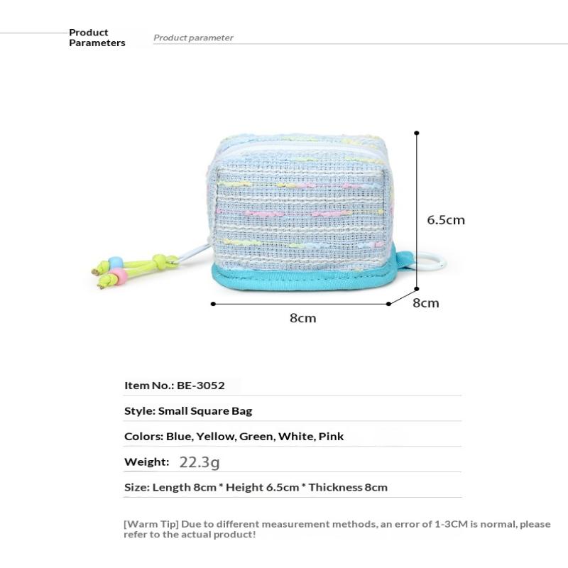 Cute Mini Earbud Carrying Case Waterproof Dustproof Storage Bag for Coins Keys Jewelry Travel Commute