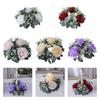 Artificial Floral Candle Ring for Pillar Candle Greenery Small Fake Candle Holder for Party Thanksgiving Day Home Table Dinner