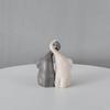 Loving Elephants Grey Cream Ceramic Elephant Figurines Ornament Cute Couple Crafts Wine Cabinet Decorations Valentine's Day Gift