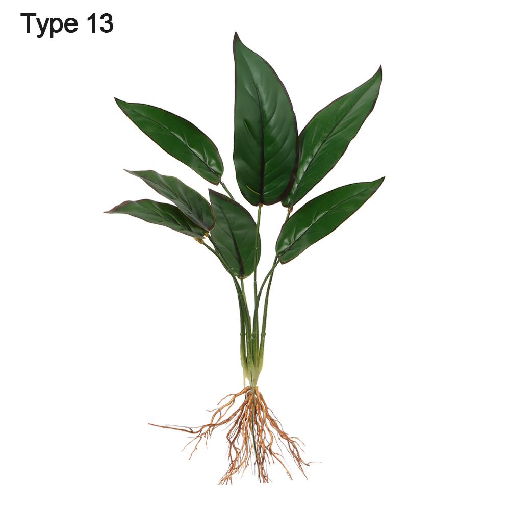 Artificial Hydroponic Plants Simulation Greenery With Root Plant Wall Home Office Shop Decor Desktop Ornament Photography Party