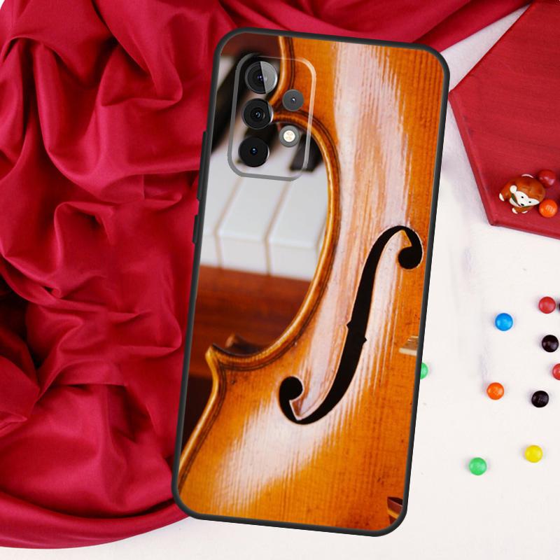 Cool Music Violin For Samsung Galaxy A52 A32 A22 A54 A14 A16 A26 A36 A56 A55 A35 A05 A06 A15 A53 A33 A13 Case