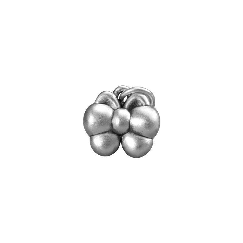 999 Sterling Silver Bowknot Charm 3D Retro Jewelry DIY Handmade Braided Rope Bracelet Spacer Beads Accessories
