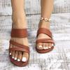 2026 Summer Flat Heel Sandals for Women Casual Plus Size Beach Slippers
