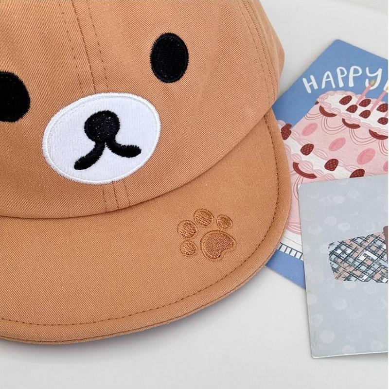 Rilakkuma Baseball Hats For Women Kawaii Relax Bear With Ear Cap Outdoor Sport Sun Bonnets Spring Summer Headgear Friend Gift
