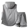 Summer Men's Sets Fashion Casual Quick Drying Breathable Vest Shorts Suits Male Sleeveless Jacket Shorts