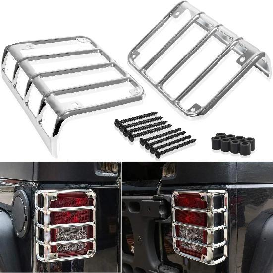 LED Light Shell For Jeep Wrangler JK 2007-2017 Headlamp Turn Signal Light Rear Tail Lamp Protector Guard Cover