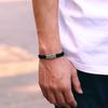 New Handmade Men Rope Bracelet Stainless Steel Buckle Double Layer Thread Nautical Braclet Bangle Hiphop Rock Accessories Homme