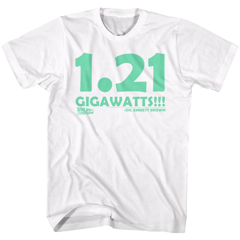 Back To The Future Movie 1.21 Gigawatts !!! Doc Emmett Brown Men T Shirt XXL