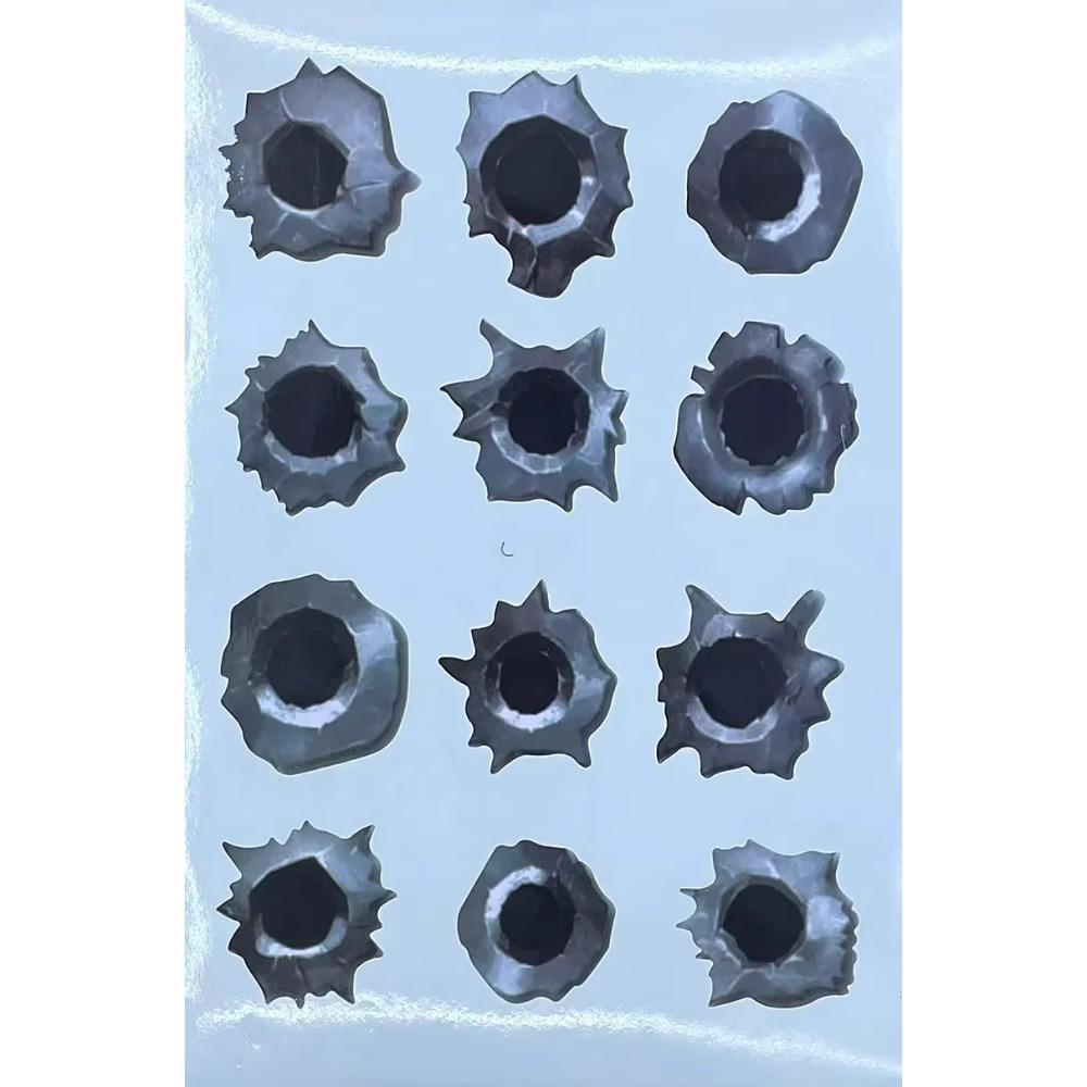 Creative 3D Bullet Hole Car Stickers Set Car Motorcycle Anti-Scratch Realistic Bullet Hole Side Stickers Waterproof Stickers