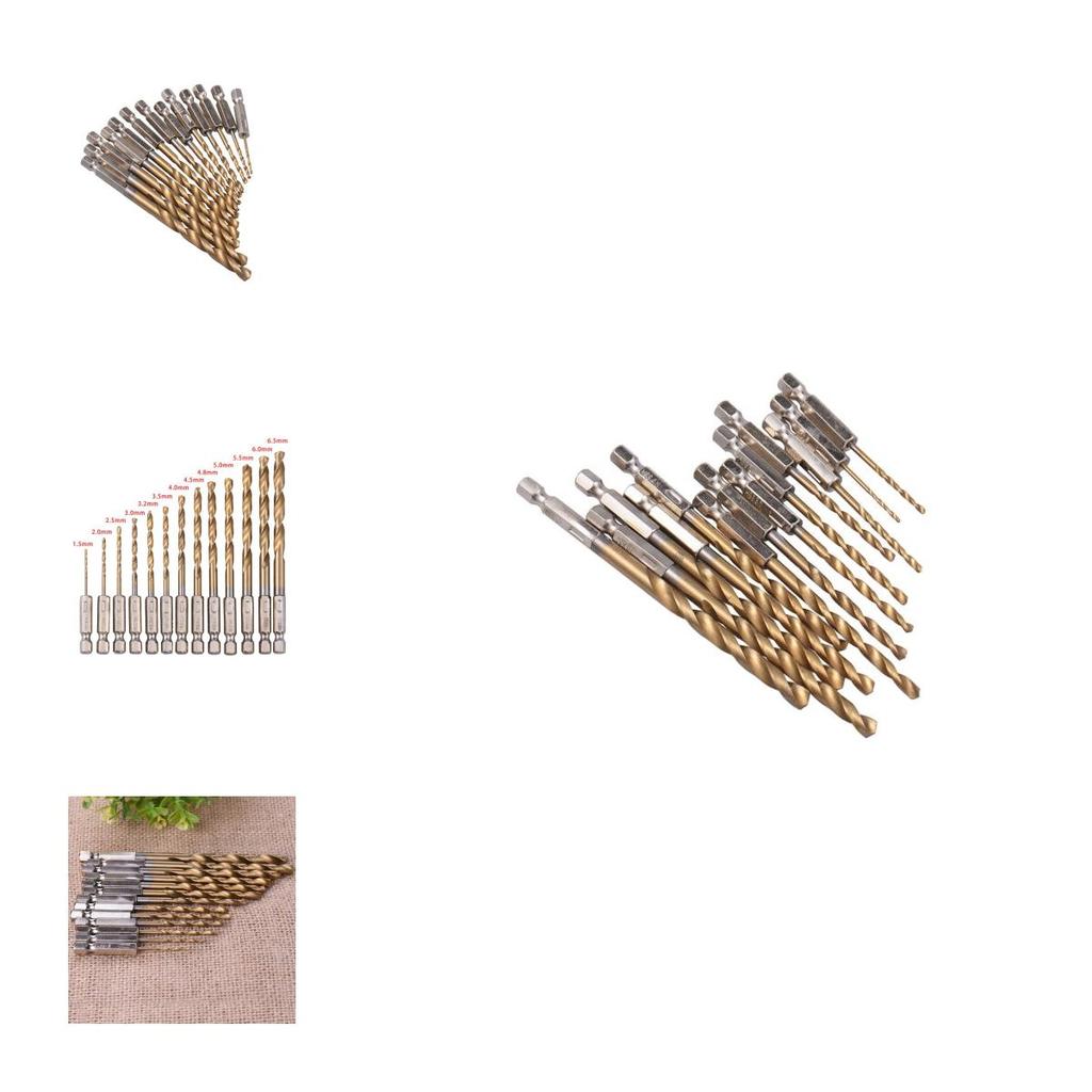 Premium 13pcs Hss Hexagonal Shank Drill Bit Set Featuring High-quality Steel Construction