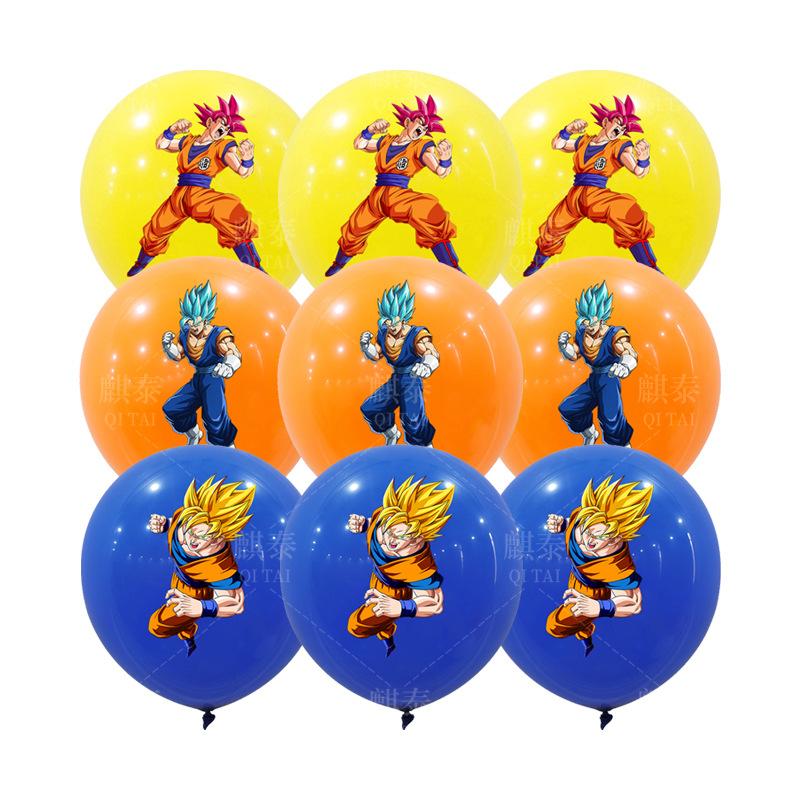 3/6/18pcs 12inch Dragon Ball Cartoon,latex Balloons Set,Halloween,Christmas,winter,birthday,baby Showers,party Decorations