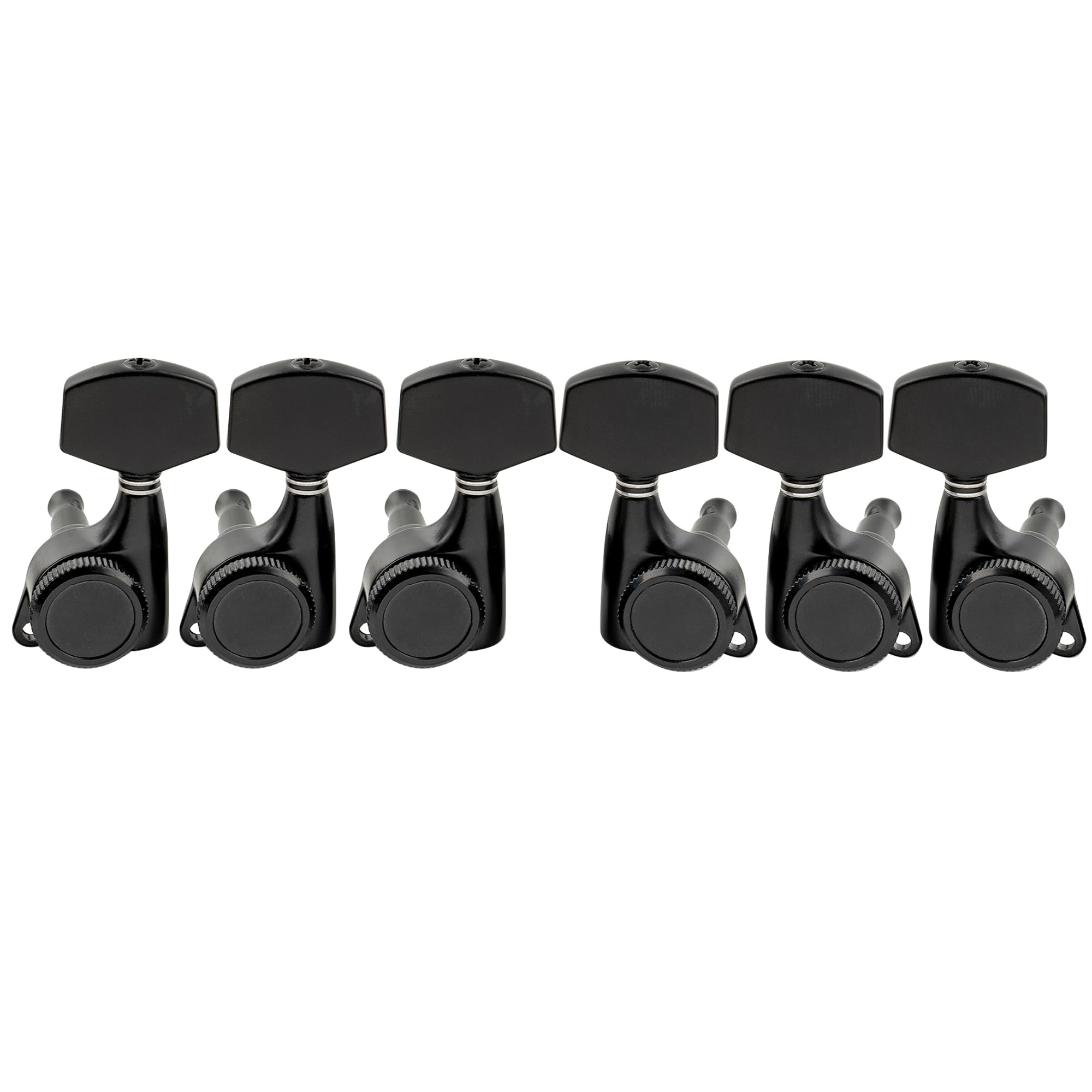 

Musiclily Pro L3R3 Guitar Locking Tuners for Electric Black Large Hex Button Guitar/Acoustic Guitar, чорний
