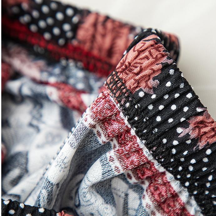 Hose mit Elefantenprint Damen Ethnischer Stil Locker Weitbeinig Strandhose Heim Freizeit Hochtailliert Dünn Trend Fünf-Minuten-Shorts