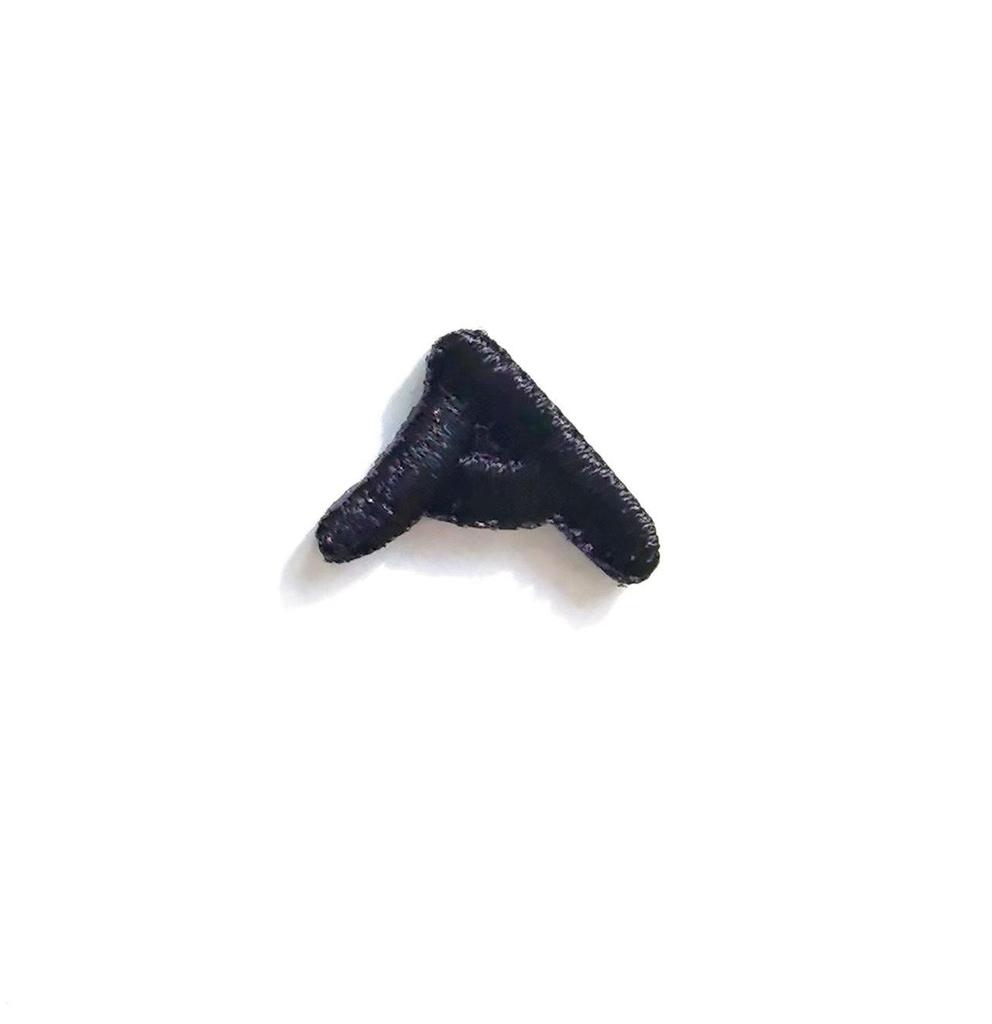 1.5cm Black Artistic Script Embroidered Letters Iron-On Patches - Set of 26