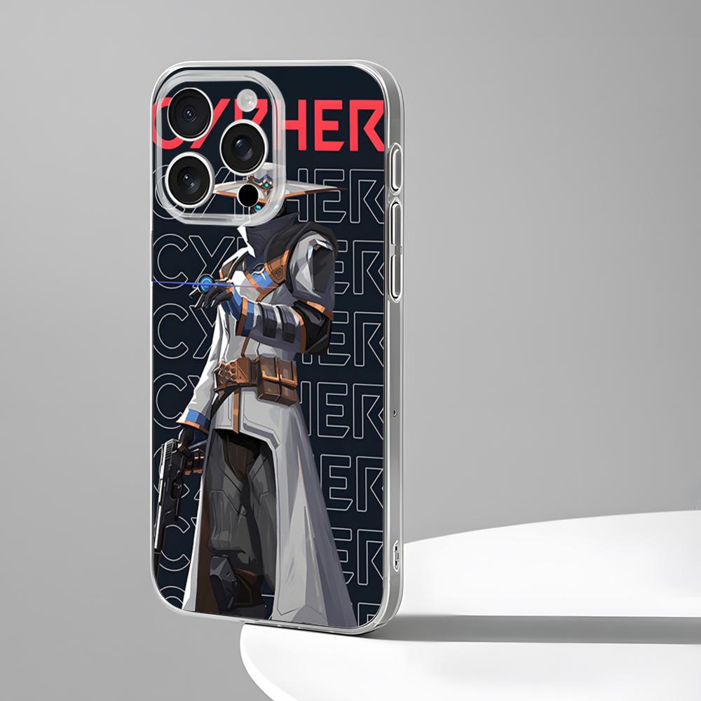 Gra Strzelanka Valorant Etui na Telefon Nowe Dla IPhone 16 15 14 12 13 11 Pro Max Mini X XR XS Plus Czarne Silikonowe Przezroczyste Etui