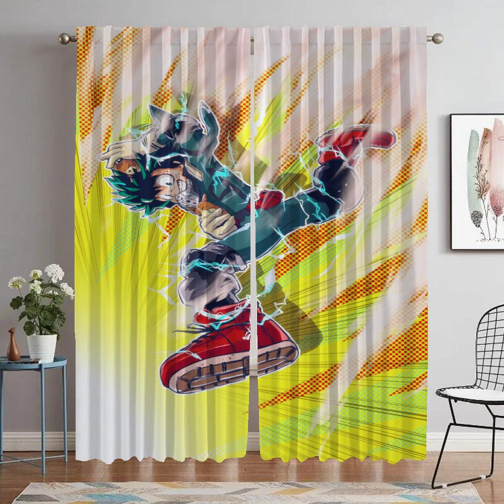 Závěsy do ložnice My Hero Academia Elegantní pokojové závěsy 2 kusy Halloweenská dekorace Závěsy do obývacího pokoje Stínítka Dělící stěna