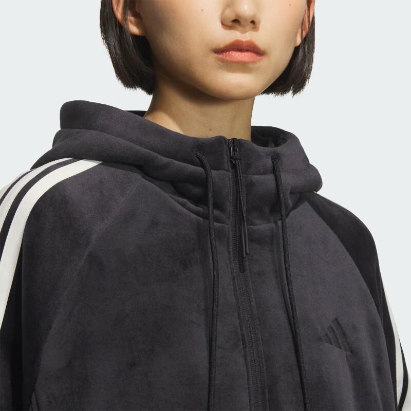 Adidas S VL WARM JKT Women's Fleece Lined Hooded Jacket Warm Windproof Casual Zip Up Outerwear Pink KB7606