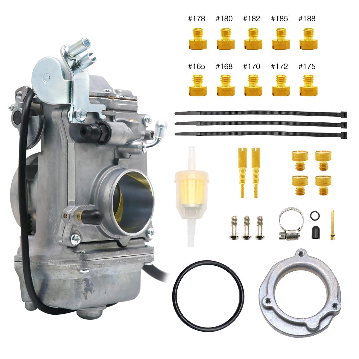 

ZSDTRP Motorcycle Carburetor Mikuni HSR TM42 42mm HSR45 45mm HSR48 48mm for Harley EVO Evolution Pumper Carburetor with jets HSR42