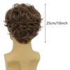 Short Fluffy Curly Synthetic Wig Long Bangs Naturally Curl Fake Hair Replacement For Men Boys Daily Use Hair Styling