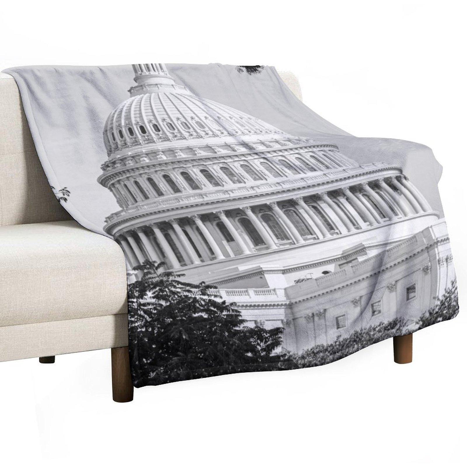 

The Capitol Building Washington Throw Blanket Quilt Moving Custom Personalized Gift Blankets 30x40in