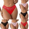 Women's Sexy Tie Cross Bow Embroidered Low Waist Panties